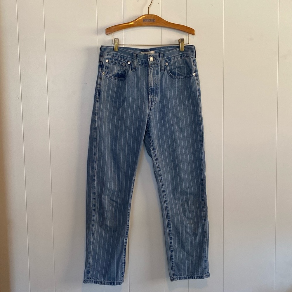 Madewell - Pinstripe Perfect Vintage Crop Jean